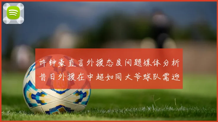 许钟豪直言外援态度问题媒体分析昔日外援在中超如同大爷球队需迎合
